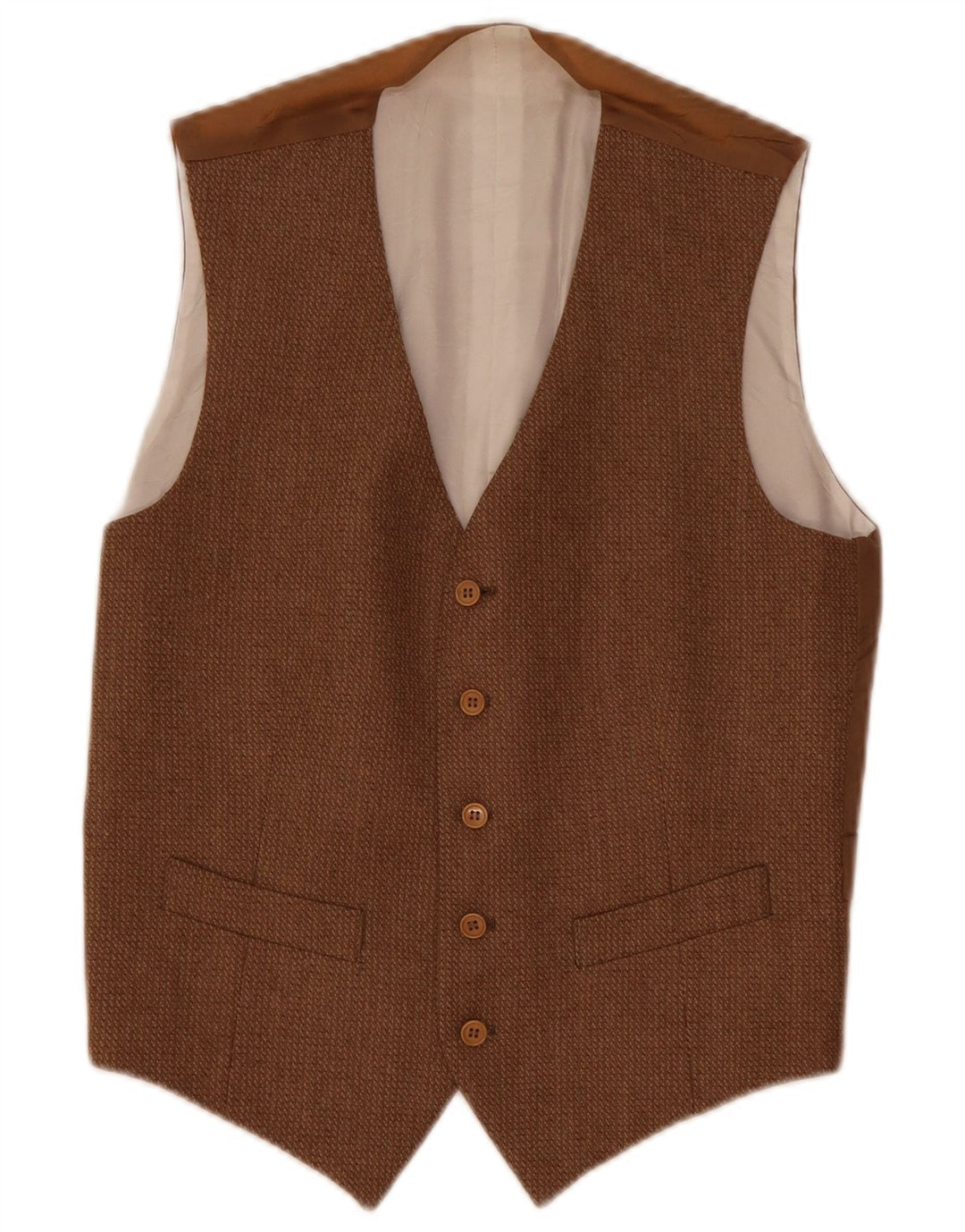 Colete Vintage Masculino Pequeno Marrom