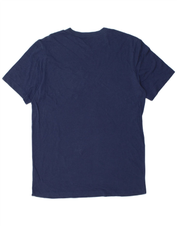 NIKE Mens T-Shirt Top Medium Navy Blue Cotton