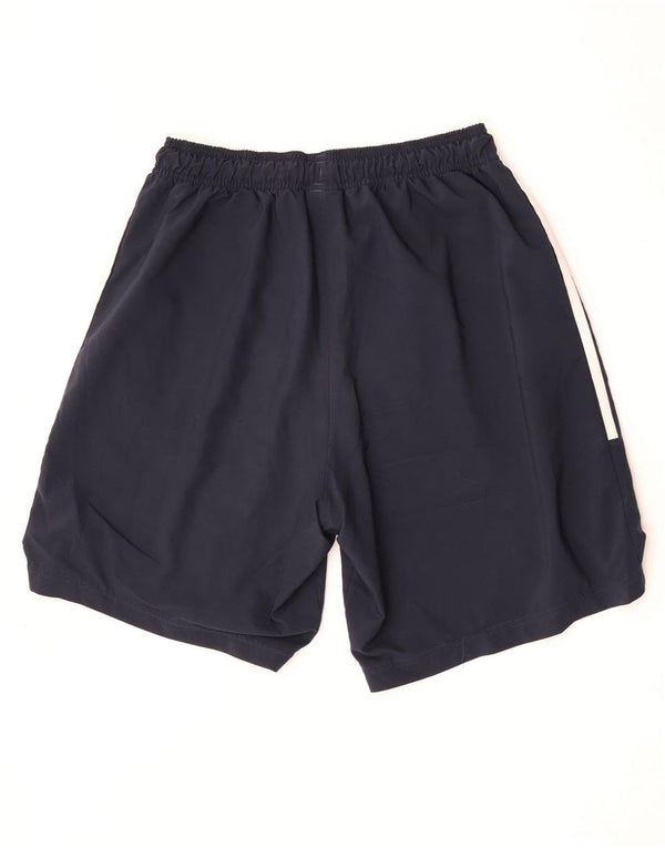 Shorts esportivos masculinos Adidas médio azul marinho poliéster
