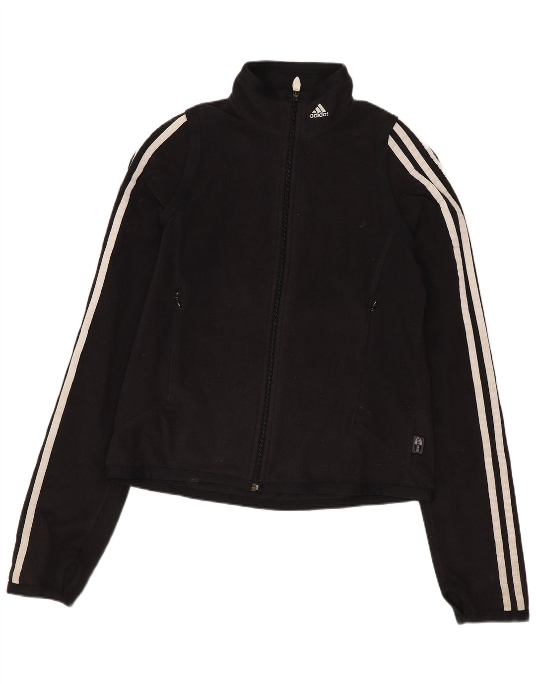 Adidas Womens Climawarm Fleece Jacket UK 12 Médio Preto Poliéster