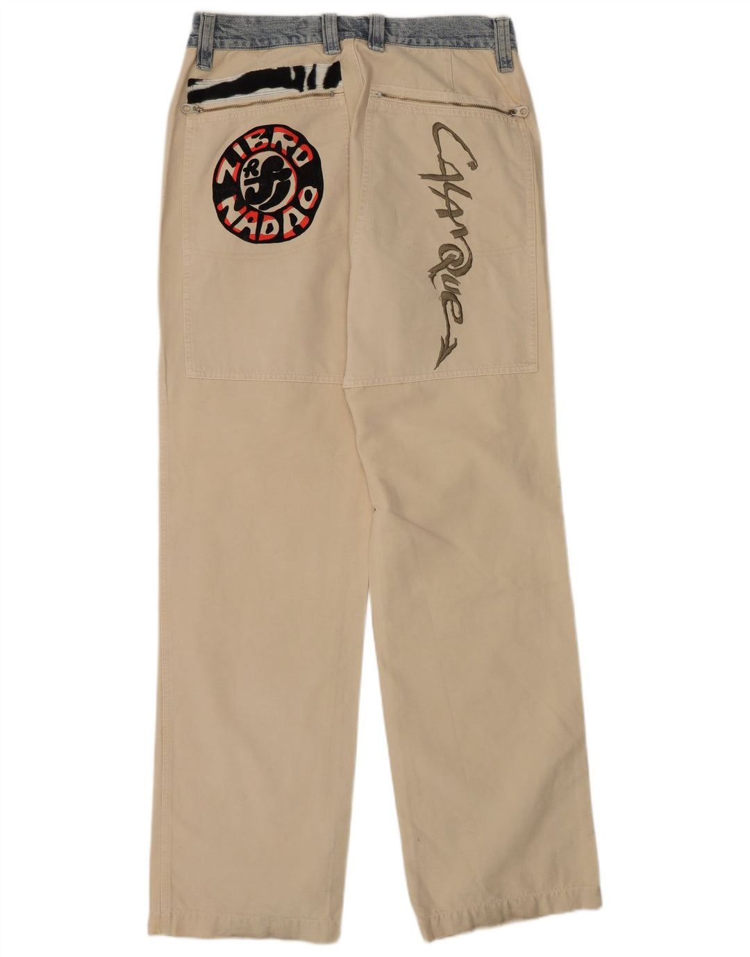 Calça cargo regular masculina Think Pink EU 48 médio W32 L33 algodão bege