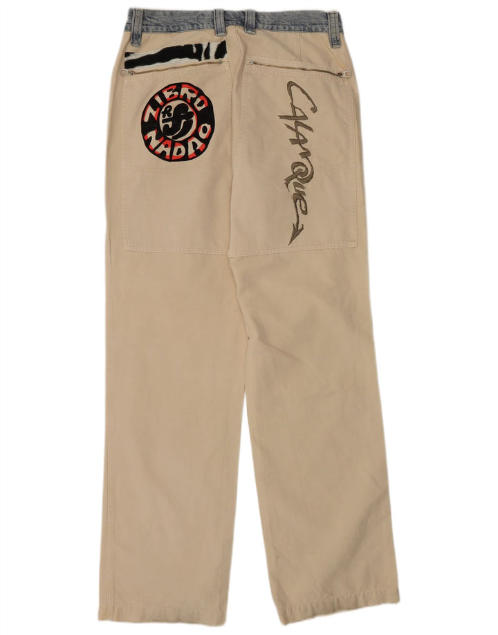 Calça cargo regular masculina Think Pink EU 48 médio W32 L33 algodão bege