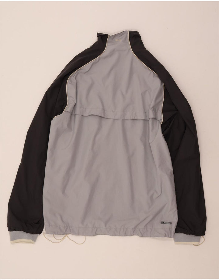 Jaqueta PUMA masculina de agasalho grande cinza colorblock