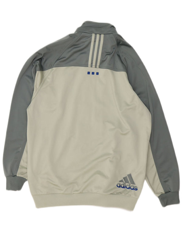 Jaqueta Adidas Meninos Treino Top 15-16 Anos Cinza Colorblock Poliéster