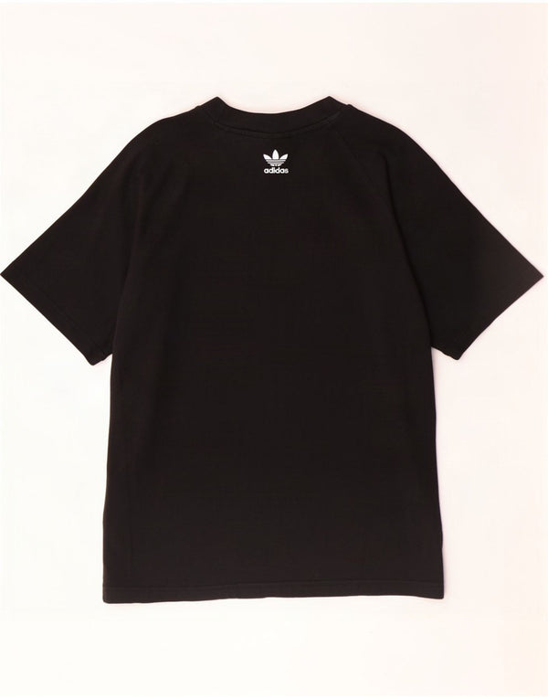 Adidas Mens Graphic T-Shirt Top XS Algodão Preto