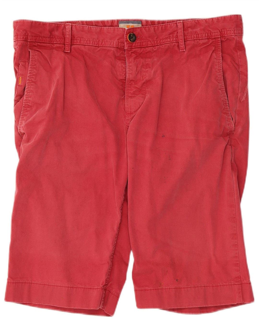 Hugo Boss Mens Chino Shorts W33 Médio Algodão Vermelho