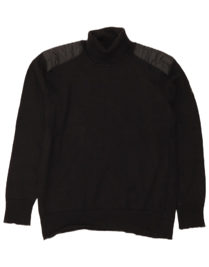 Suéter masculino Belstaff com gola redonda e lã preta pequena