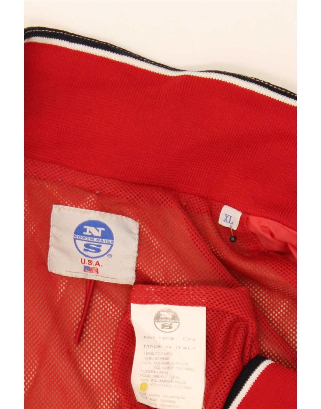 Jaqueta de chuva masculina North Sails UK 42 XL bege Colourblock Nylon