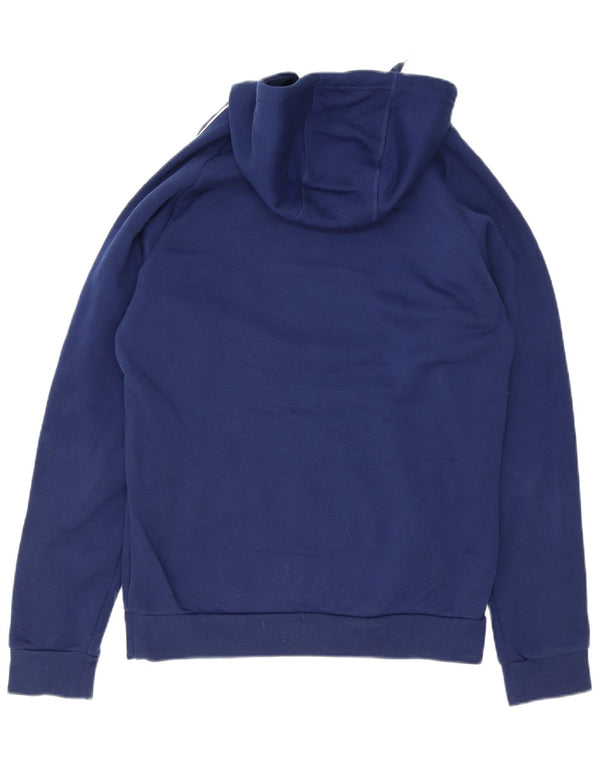 Adidas Mens Hoodie Jumper Médio Azul Marinho Algodão
