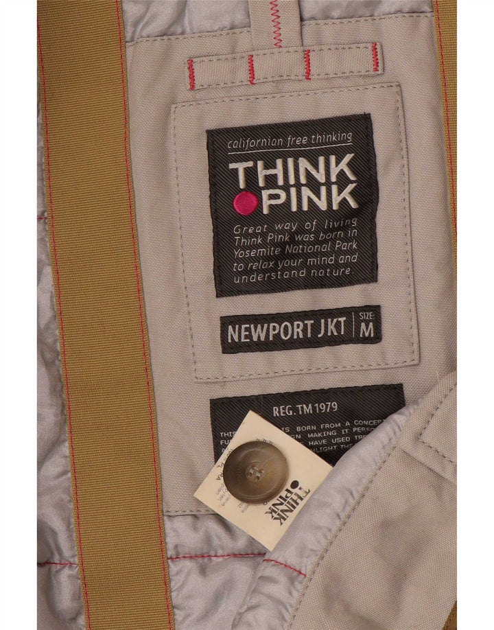 Jaqueta acolchoada feminina Think Pink UK 12 polipropileno cinza médio