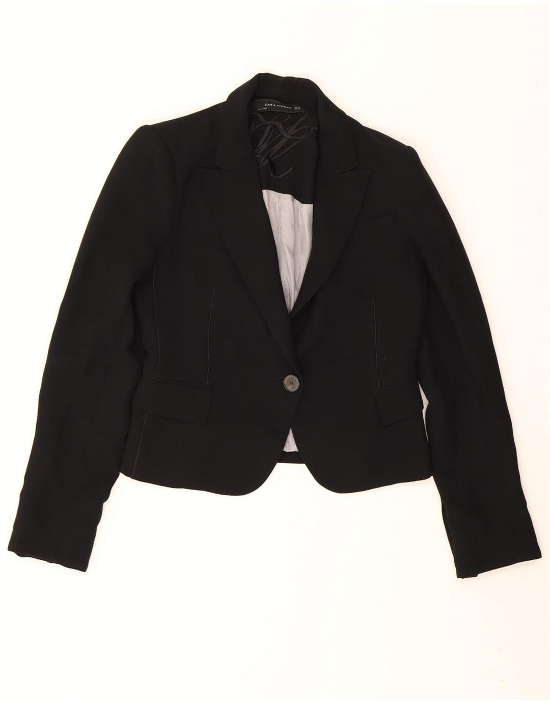 Jaqueta blazer feminina Zara com 1 botão UE 38 pequena preta