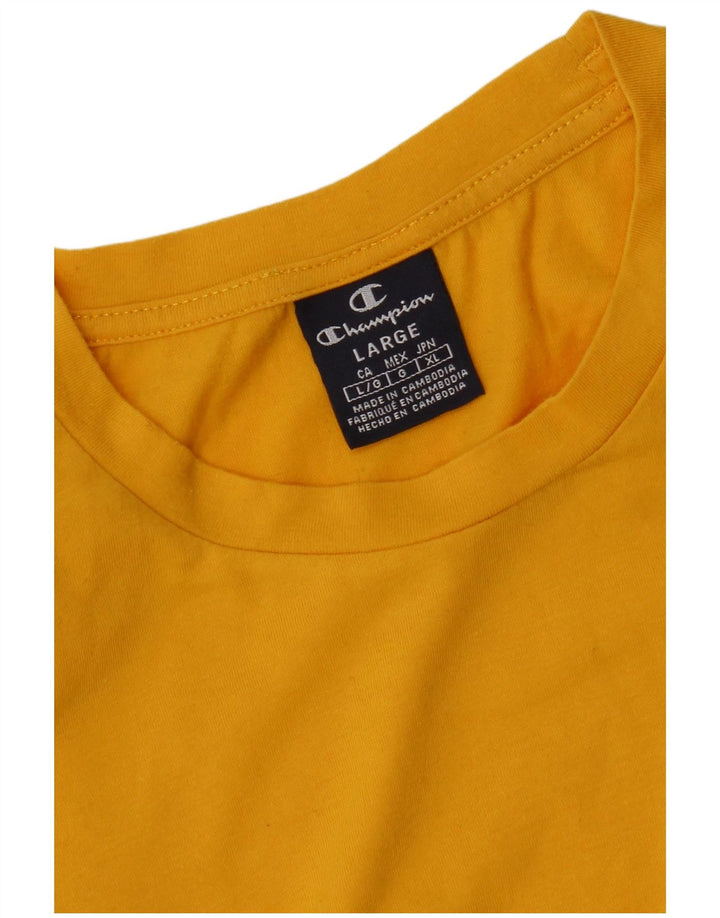 Camiseta masculina gráfica Champion grande amarelo