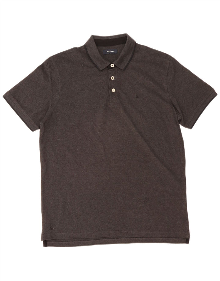 Camisa polo masculina JACK & JONES XL cinza algodão