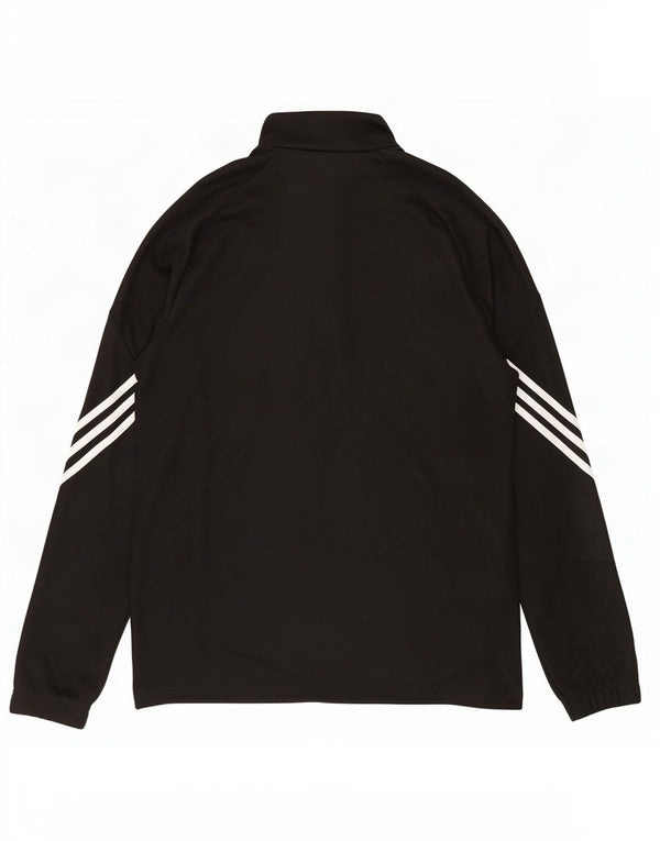 Adidas Mens Climalite Zip Neck Pullover Treino Top Médio Preto