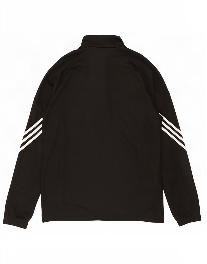 Adidas Mens Climalite Zip Neck Pullover Treino Top Médio Preto