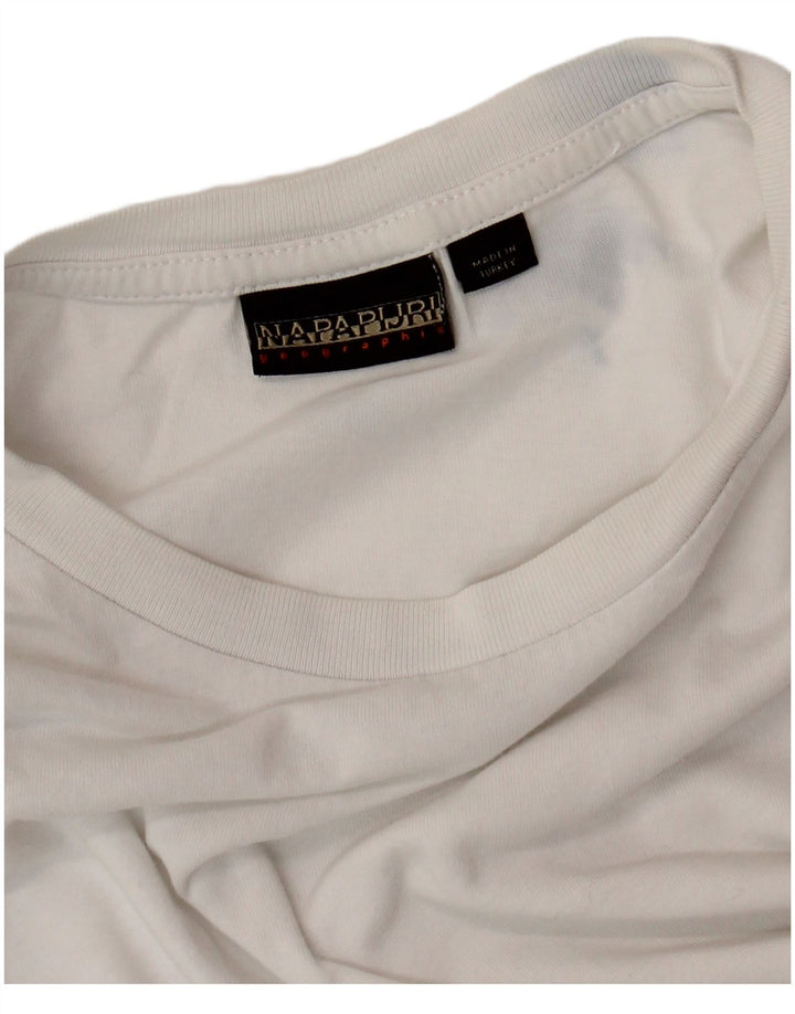 Camiseta feminina NAPAPIJRI UK 14 médio branco