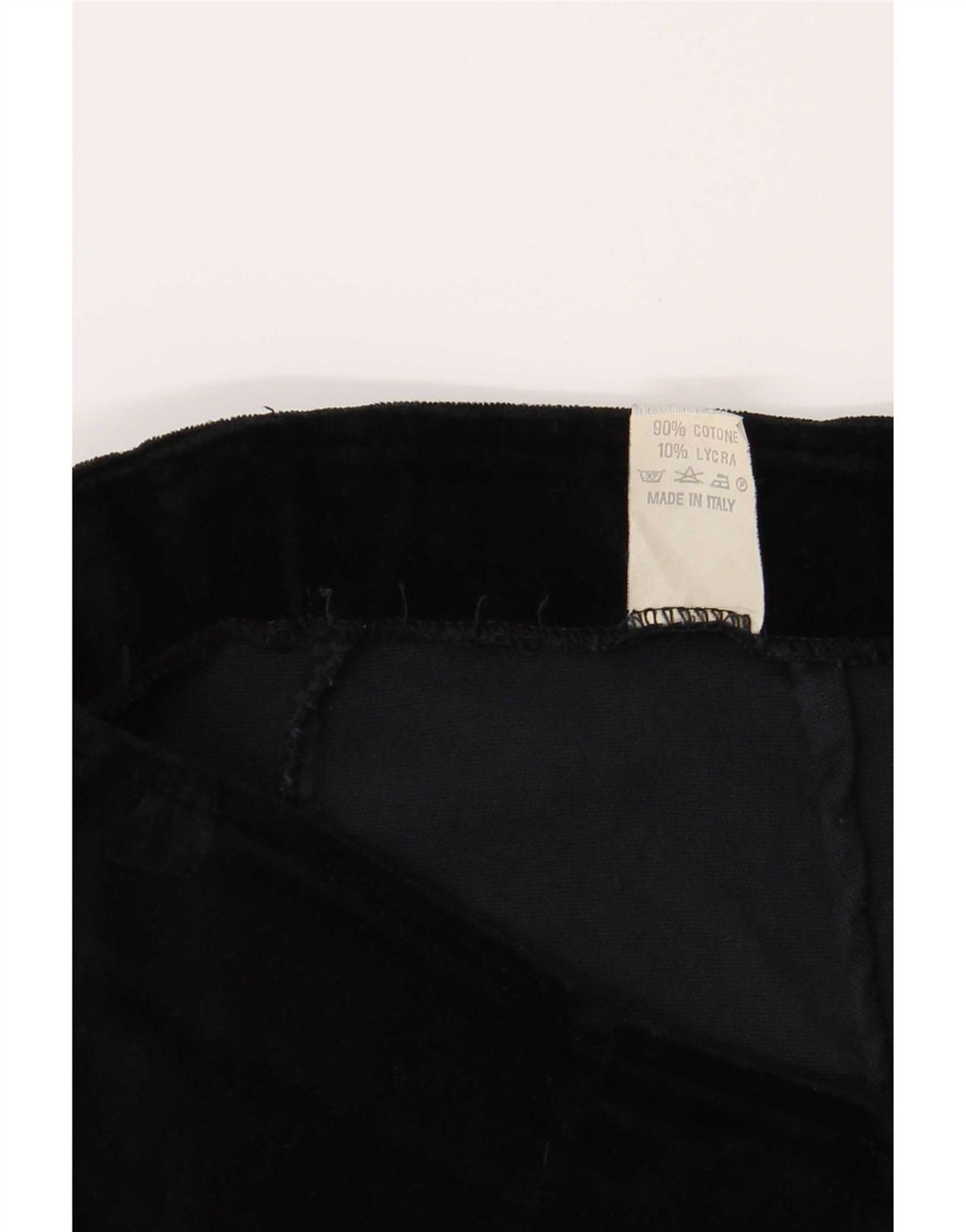 Saia lápis feminina vintage IT 44 médio W28 algodão preto