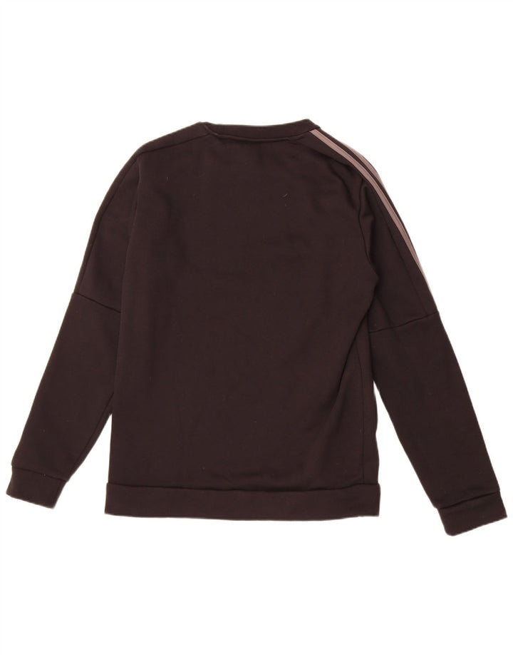 Adidas Mens Moletom Jumper Pequeno Algodão Preto