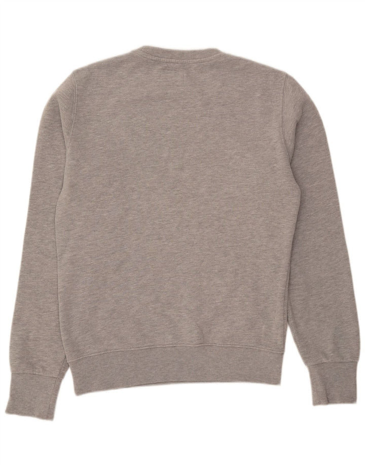 SUPERDRY moletom gráfico masculino jumper pequeno algodão cinza