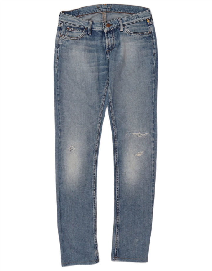 Meltin' Pot jeans feminino desgastado slim W27 L34 azul