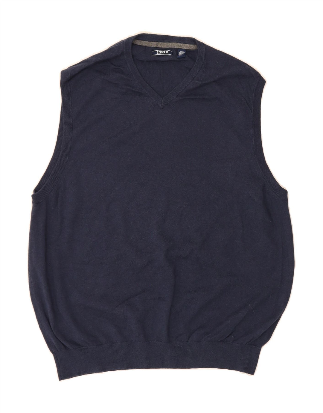 IZOD Mens Vest Tank Top Large Navy Blue Cotton Vintage Izod and Second-Hand Izod from Messina Hembry 