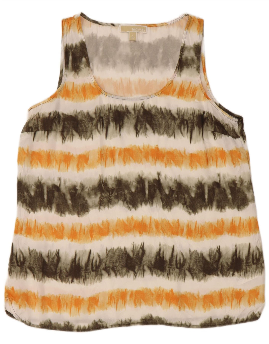 Colete feminino MICHAEL KORS Reino Unido 16 grande poliéster tie-dye multicolorido