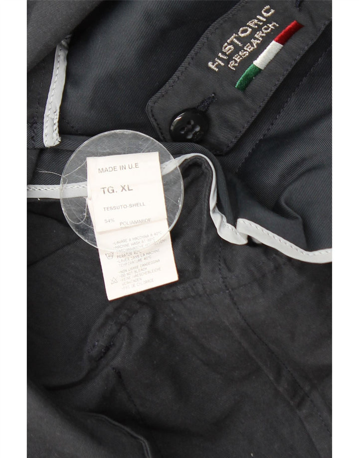 Jaqueta utilitária masculina Blazer da Historic Research Reino Unido 42 XL azul marinho poliamida