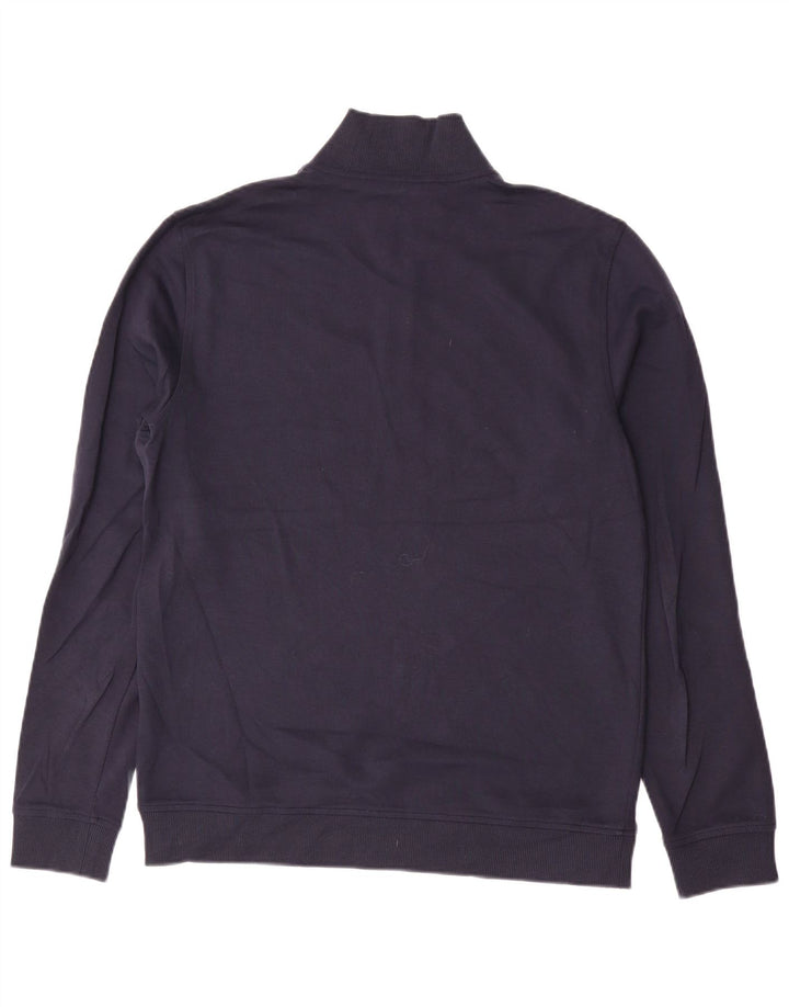 Suéter masculino Ted Baker com zíper e gola tamanho 3 médio azul marinho algodão