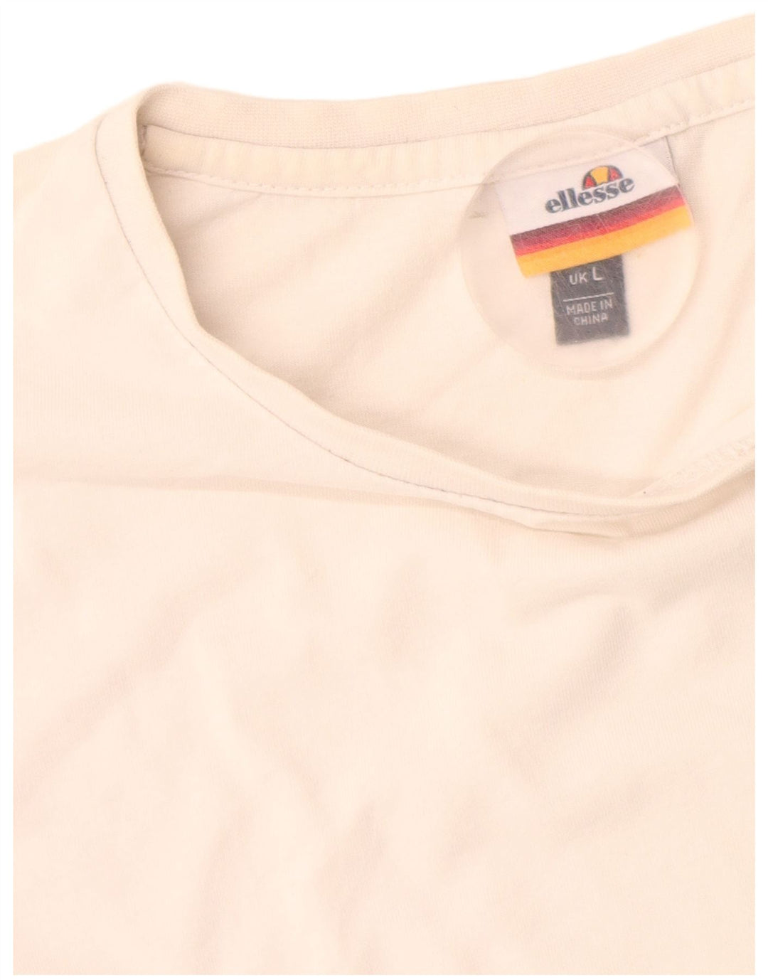 Camiseta masculina Ellesse com estampa gráfica grande de algodão branco