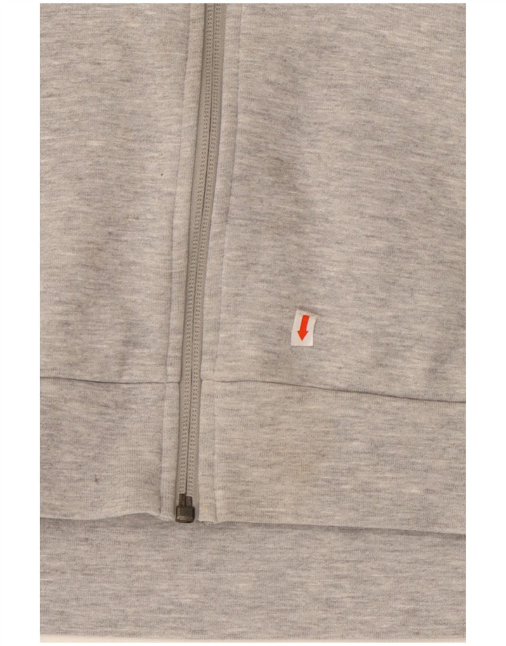 ADIDAS Mens Zip Hoodie Sweater XL Cinza Algodão