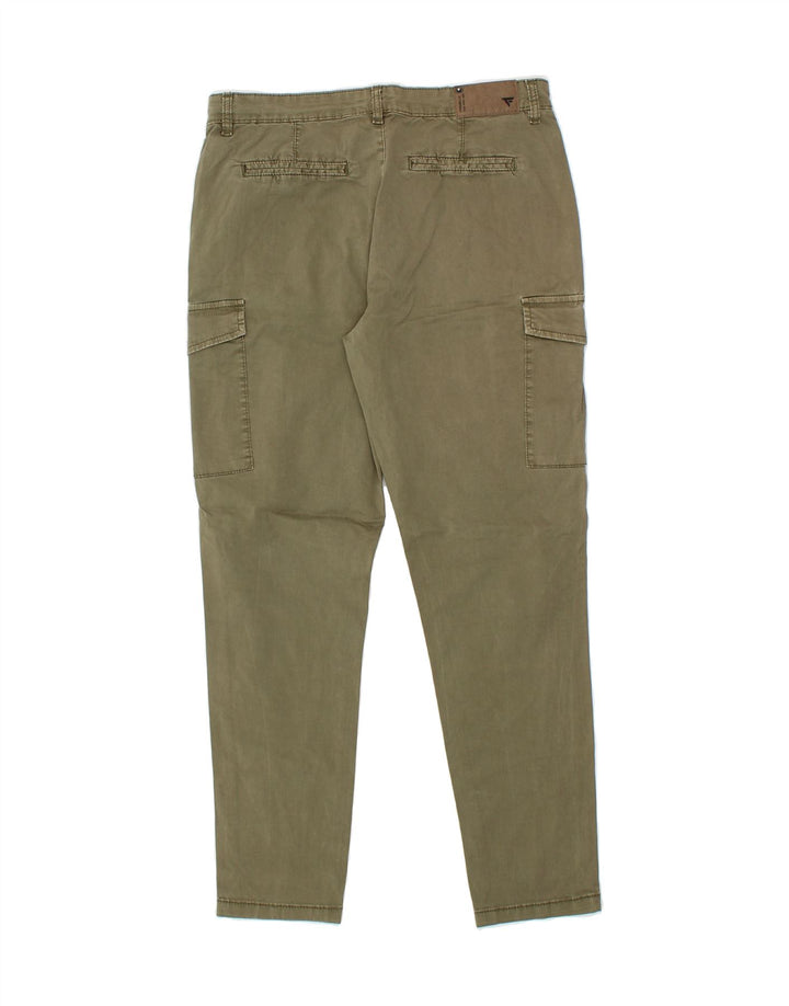 FRED MELLO Womens Slim Cargo Trousers W30 L28 Khaki Cotton Vintage Fred Mello and Second-Hand Fred Mello from Messina Hembry 