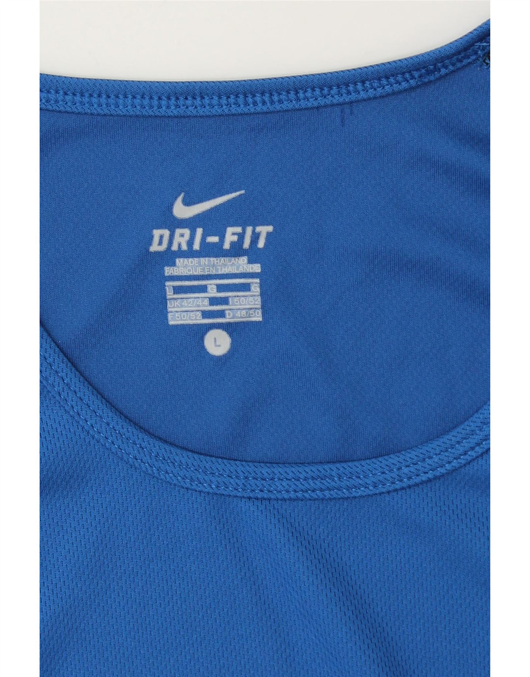 NIKE Masculino Dri Fit Vest Top UK 42/44 Grande Azul Colourblock Poliéster