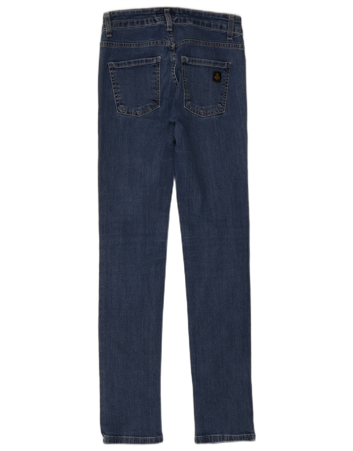 REFRIGIWEAR Jeans feminino slim IT 40 pequeno W26 L30 algodão azul