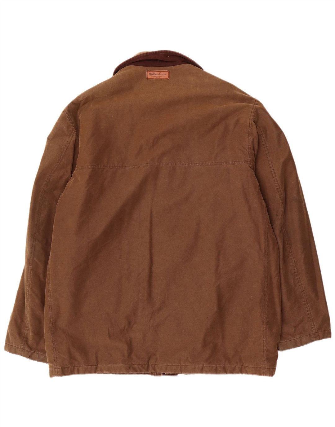 Jaqueta utilitária masculina Marlboro Classics UK 44 2XL algodão marrom