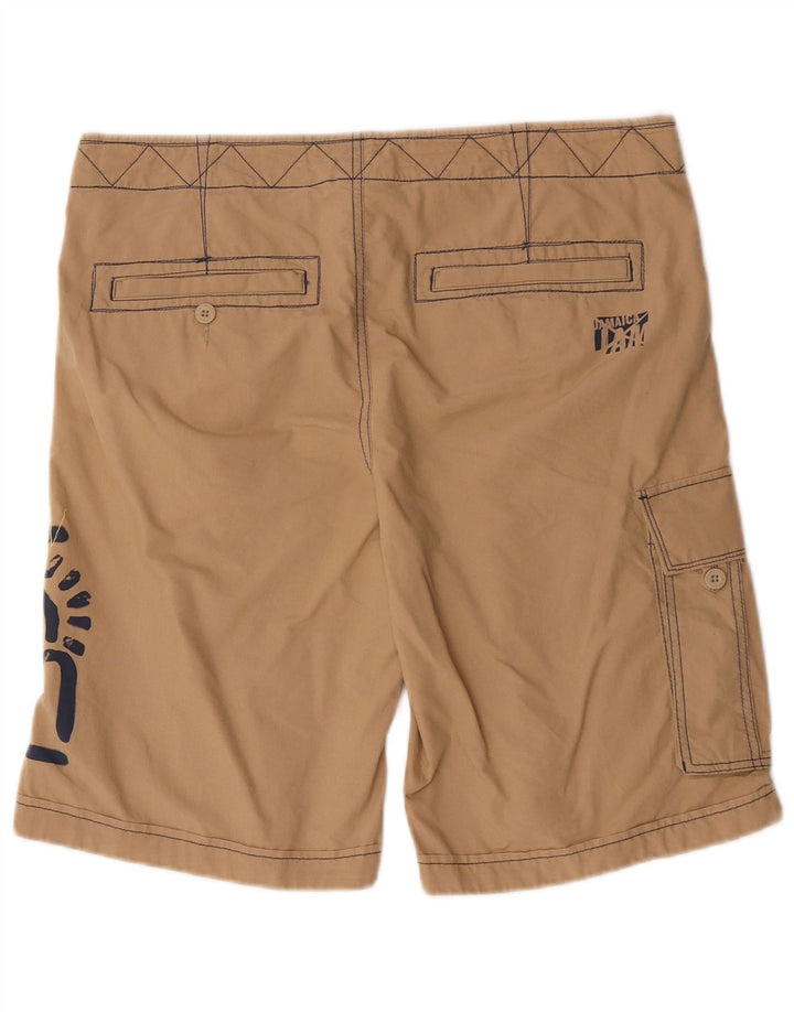 Puma Mens Graphic Cargo Shorts Médio W32 Algodão Marrom