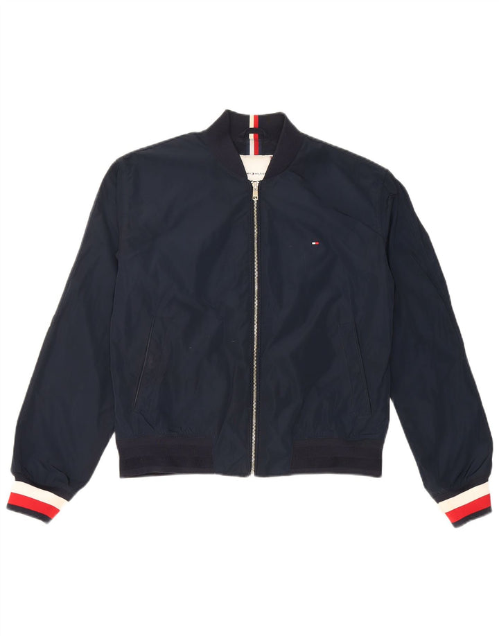 Jaqueta bomber oversized feminina Tommy Hilfiger Reino Unido 6 XS azul marinho colorblock