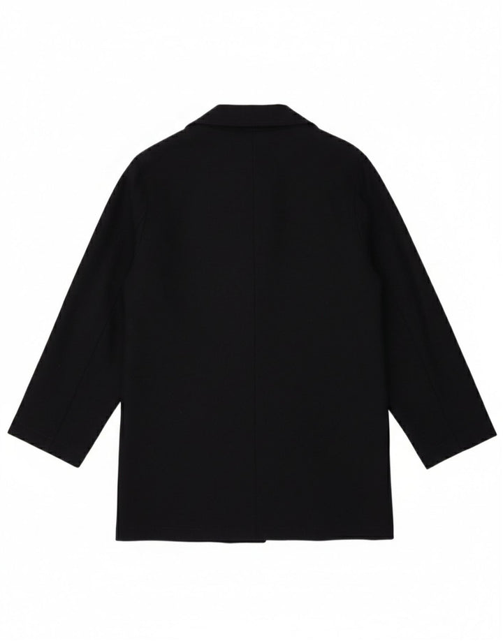 Jaqueta blazer feminina Laura Ashley com 2 botões Reino Unido 10 pequena lã azul marinho