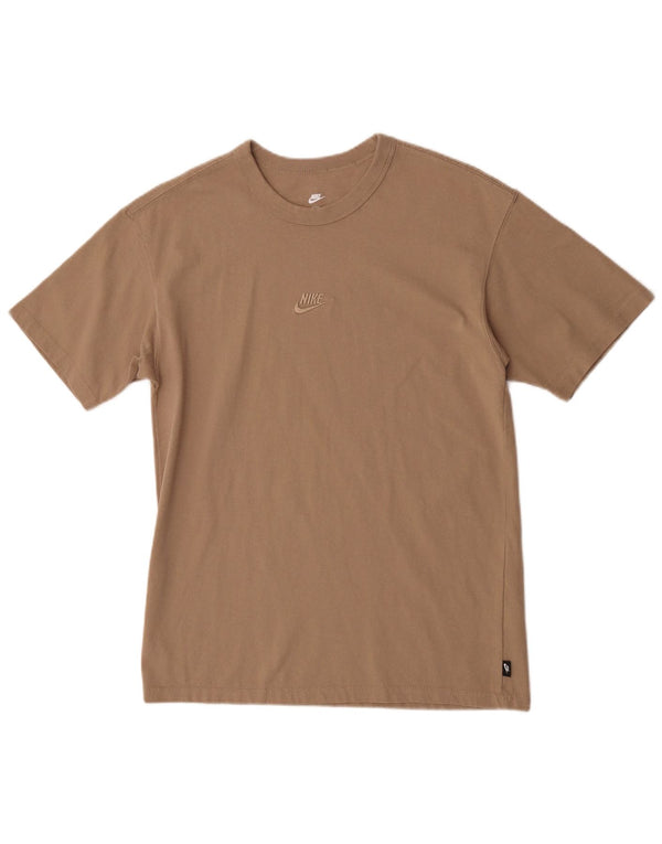 Camiseta masculina Nike Loose Fit Top Pequeno Algodão Bege