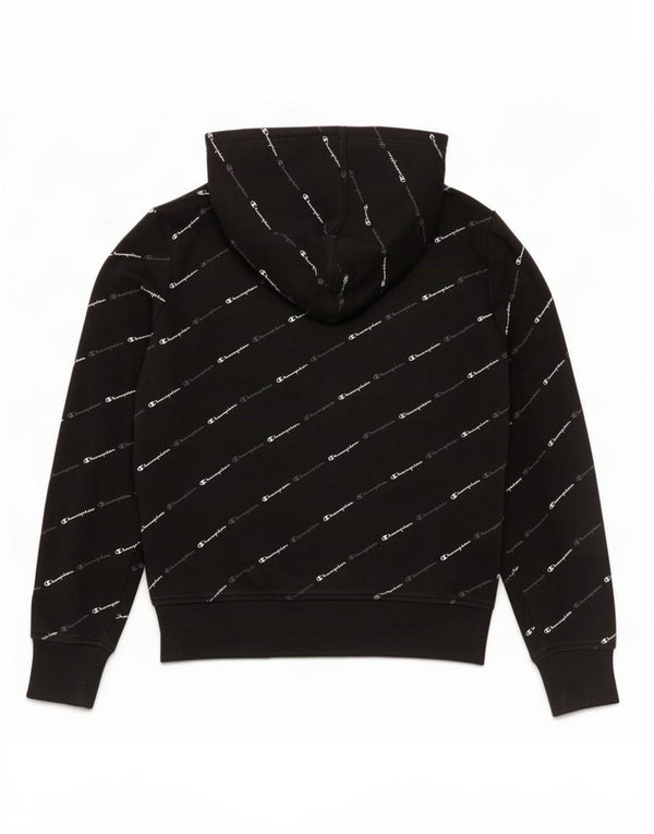 Jumper feminino com capuz gráfico Champion UK 10 pequeno algodão preto