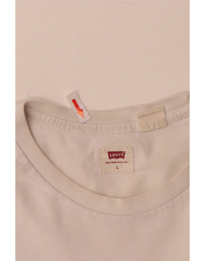 Camiseta gráfica masculina Levi's Top grande branco