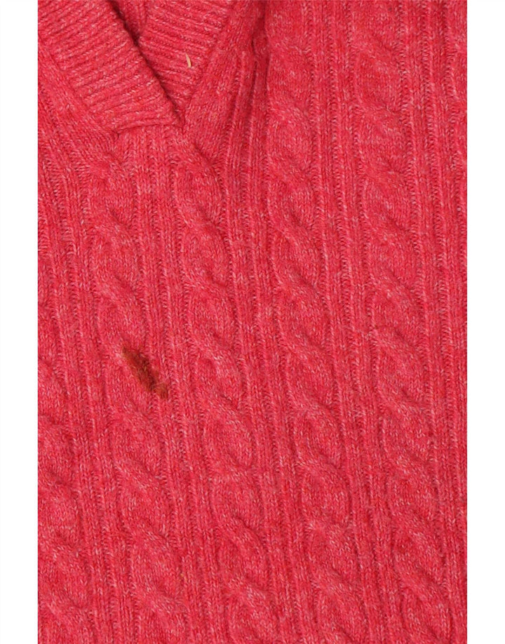 Suéter feminino Marks & Spencer com capuz grande e grande Reino Unido 14 médio vermelho