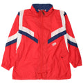Jaqueta de chuva masculina ALEX UK 42 XL poliamida colorblock vermelha