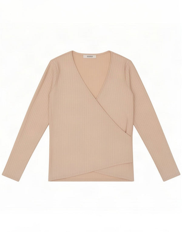 Blusa feminina de manga comprida Promod Top UK 12 rosa médio