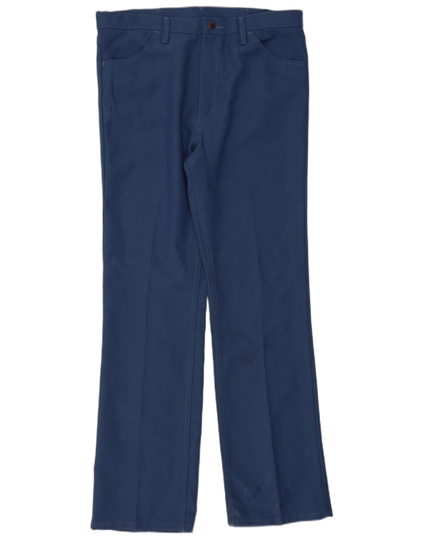 Calça Wrangler masculina reta casual W38 L34 azul poliéster