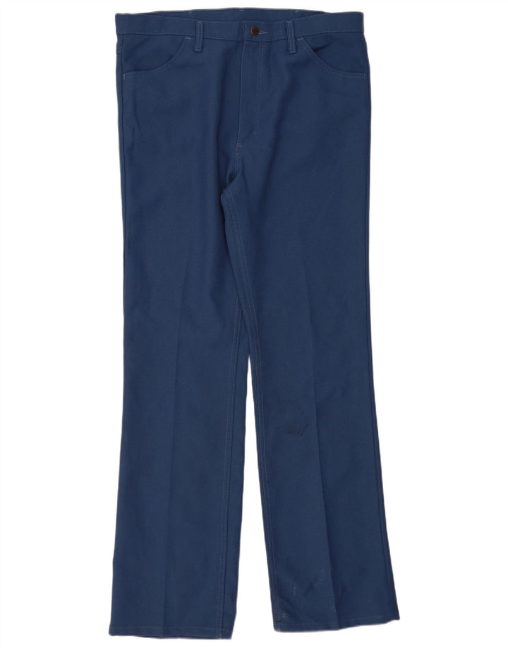 Calça Wrangler masculina reta casual W38 L34 azul poliéster