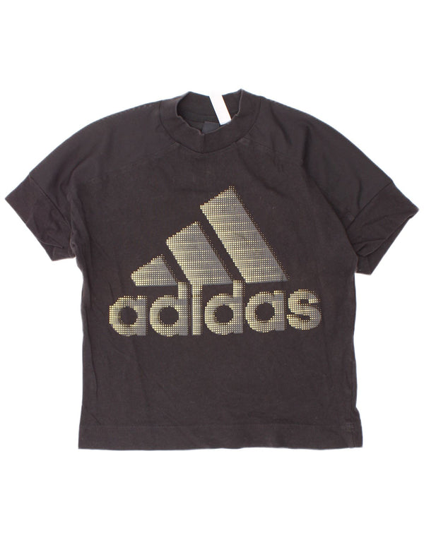 Camiseta Adidas Feminina Crop Graphic Top UK 4/6 XS Preto