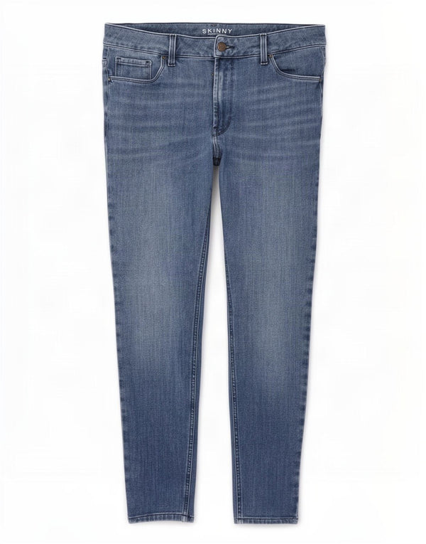 Calça jeans skinny feminina de cintura alta Marks & Spencer Reino Unido 16 grande W32 L26 azul