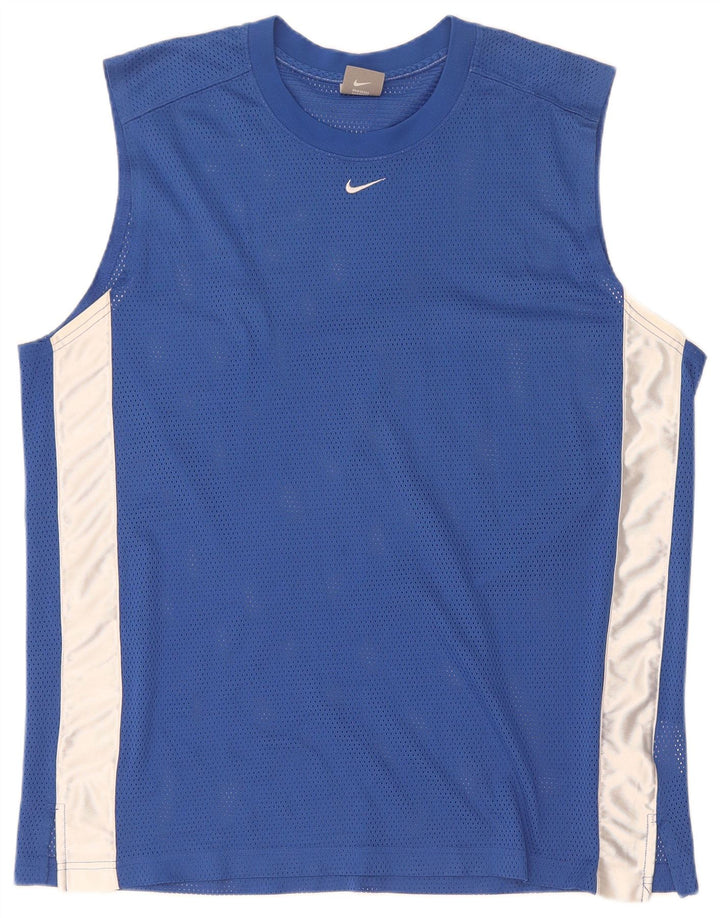 Colete Nike Masculino Top Grande Azul Colorblock Poliéster