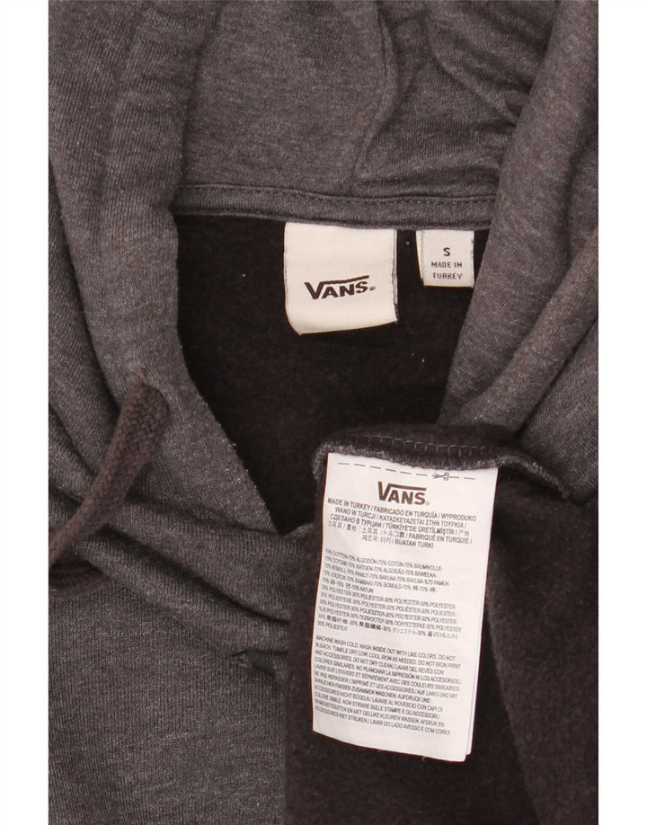 Vans masculino gráfico moletom com capuz pequeno algodão cinza