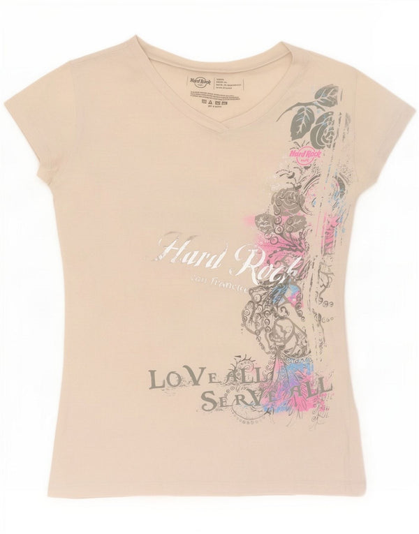 Hard Rock Cafe Womens San Francisco Graphic T-Shirt Top UK 10 Small White